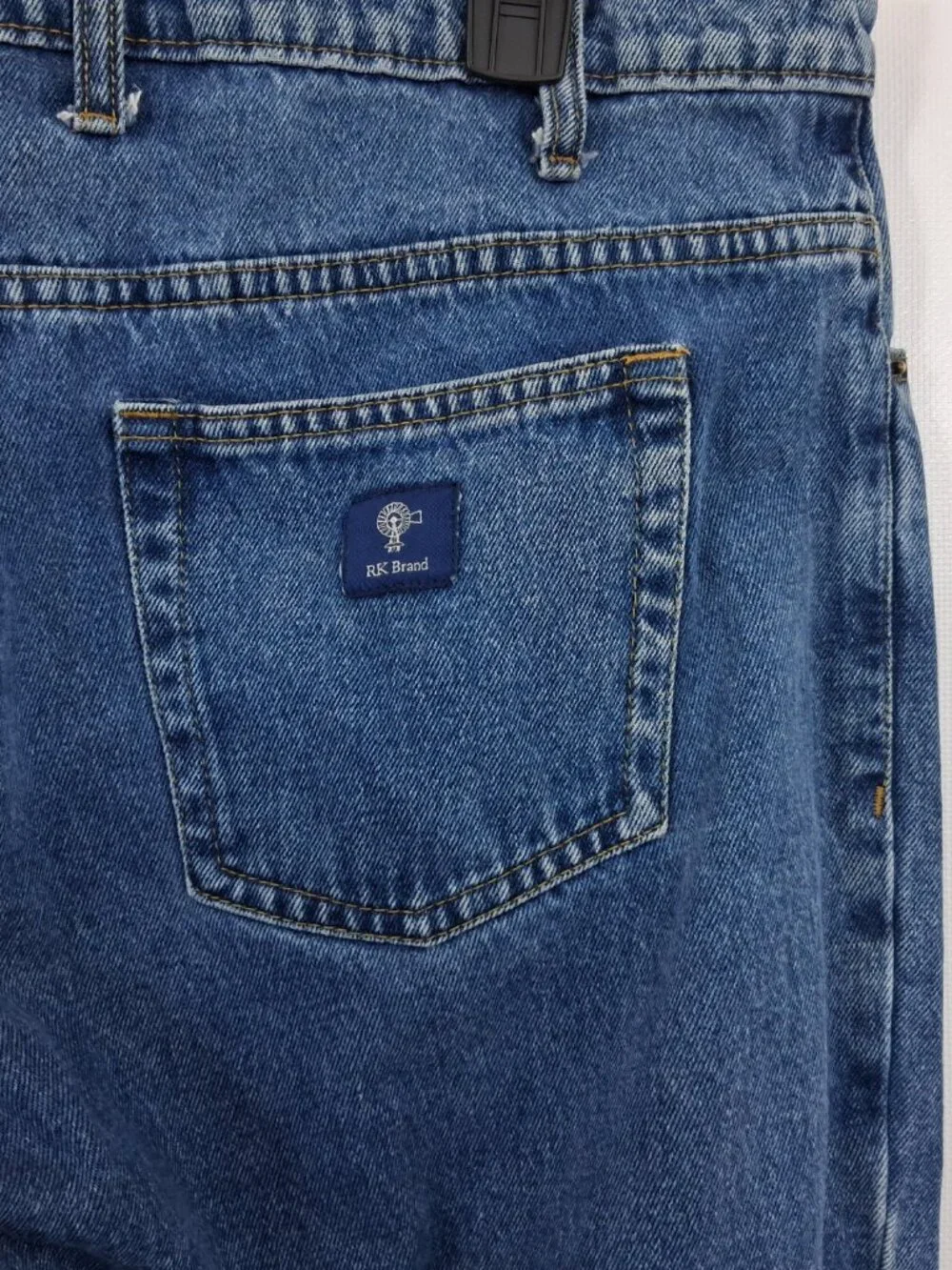 RK Men's Straight Leg Jeans Medium Wash Big & Tall Size 44 X 31